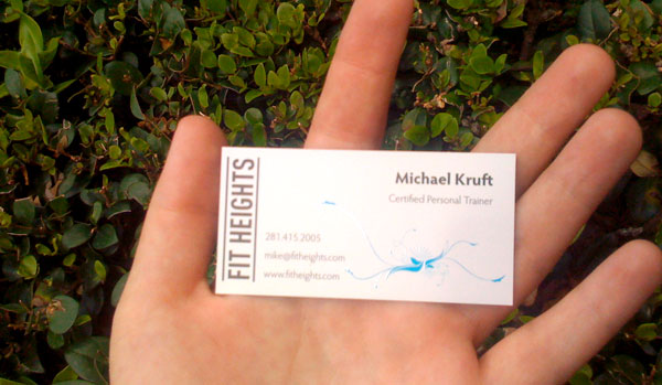 Fit Heights Business Card Printed